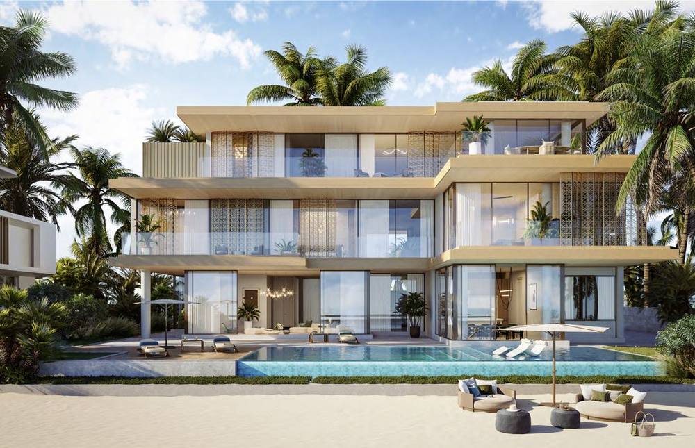 Beachfront Villa in Dubai mit privatem Pool